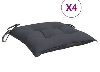 vidaXL Poduszki na krzesła, 4 szt., antracytowe, 50x50x7 cm(SKU:361508)
