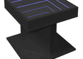 Stolik kawowy z LED czarny 50x50x45 cm materiał drewnopochodny WM-847561