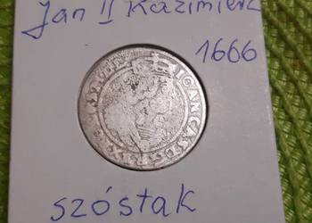 moneta srebrna Jana II Kazimierza z 1666r