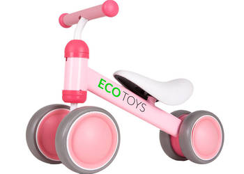 Rowerek biegowy treningowy mini rower dla dzieci różowy ECOTOYS