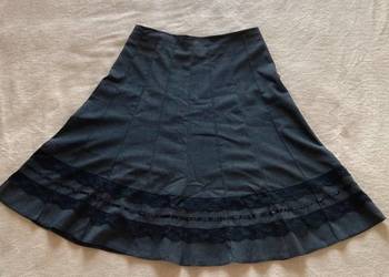 Długa spódnica ciemny szary L 40 elegancka do pracy klasyczna