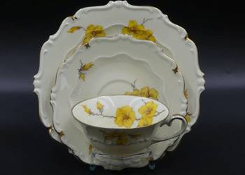 Komplet śniadaniowy Sorau Żary, Forsycja, stan niemal witrynowy, 1928 - 45