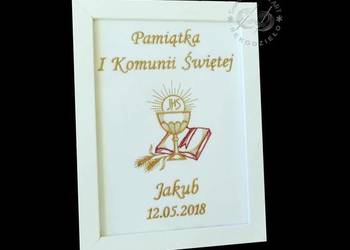 Pamiątka I Komunii Świętej obrazek ramka prezent na komunię