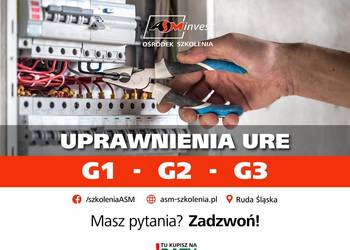 Kurs URE G1 elektryczne, G2 ciepłownicze, G3 gazowe F-GAZY SEP