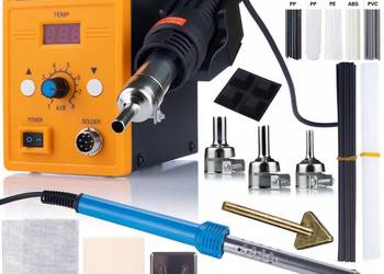 Stacja Lutownicza Hot-Air Rosfix 858D + Lutownica 80W | 3 Dysze, Zestaw Sp…