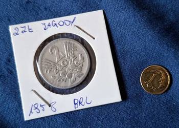 2 złote z okresu PRL z 1958 Jagody
Pierwszy rok emisji.