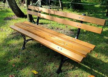Drewniana ławka ogrodowa 150 cm - solidna, impregnowana, lekka