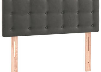 Zagłówek do łóżka z LED ciemnoszary 90x5x78/88 cm aksamit WM-3122083