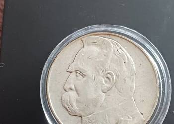 10 zł J. Piłsudski 1937 r. - srebro - oryginał - rzadszy rocznik