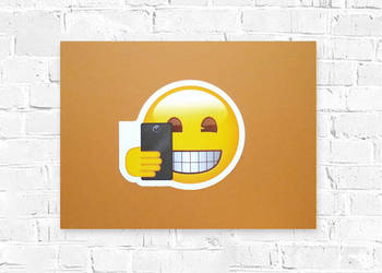 emotki plakat na ścianę, selfie plakat a3, emotka obrazek do domu, poster