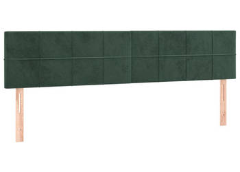 Zagłówki do łóżka 2 szt ciemnozielony 100x5x78/88cm aksamit WM-346099