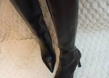 (40) ASOS Design, czarne Kozaki szpilki z Londynu, Nowe6