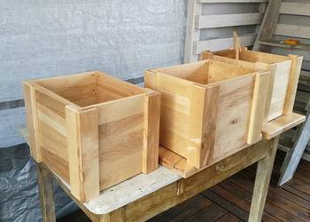 Skrzynka na drewno, skrzynka na winyle, donica, osłonka-drewno brzozowe