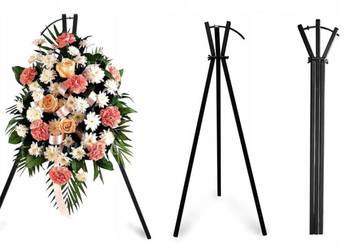 Stojak na wieniec pogrzebowy czarny 160cm