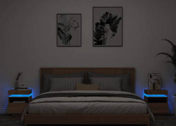 Szafki nocne z LED 2 szt. dąb sonoma 40x39x485 cm WM-836789