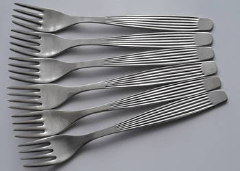 Widelce obiadowe (nr.1), PASECZKI / PASKI, Gerlach, sztućce PRL