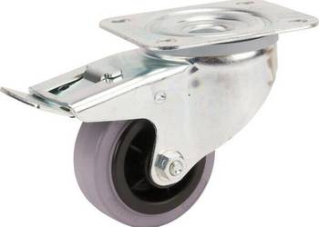 Koła skrętne z czarnymi oponami gumowymi 3477PIR080P62