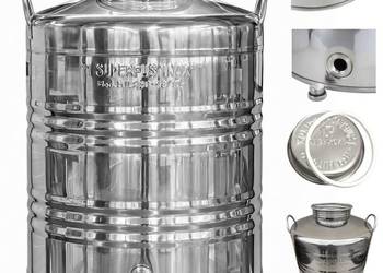 Pojemnik zbiornik beczka bańka inox 75L whisky bimber nalewka wino sok woda
