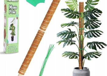 2X PODPORA DO ROŚLIN 40 CM TYCZKA PAŁKA WŁÓKNO KOKOSOWE 3,2 PALIK SZNUREK