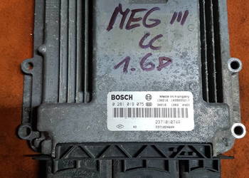 RENAULT MEGANE III 1.6 DIESEL STEROWNIK SILNIKA KOMPUTER SILNIKA 0281019075