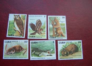 Kuba 1982 MNH Mi.2691/96 Fauna Dinozaury Zwierzęta Prehist  a