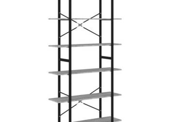 Wysoki regał szary dąb sonoma 100x30x210 cm WM-821325
