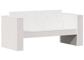 Sofa ogrodowa 2-osobowa biała 134x60x62 cm drewno sosnowe WM-832370