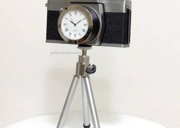 Zegar jak aparat fotograficzny Praktica L loft vintage retro