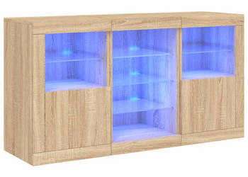 Szafka z oświetleniem LED dąb sonoma 123x37x67 cm WM-3209081