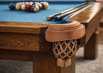 Bilard stół DREWNIANY kamień skóra jak nowy gwarancja DOWÓZ pool do św14