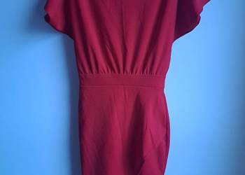 Mosquito Czerwona sukienka ołówkowa z suwakiem z tyłu 36