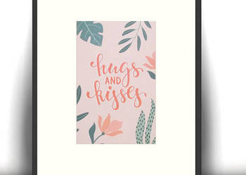 boho plakat z napisami, mały obrazek na ścianę, A4 grafika