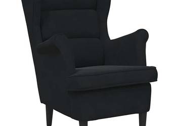 vidaXL Fotel czarny, aksamitny(SKU:324065)