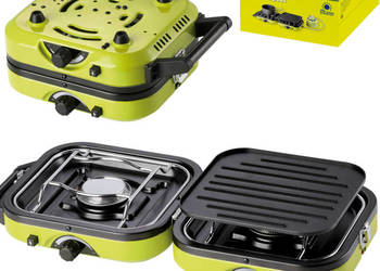 Kuchenka turystyczna na kemping podwójna DUAL COMPACT + GRILL