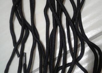 Mocne sznurowadła okrągłe do butów - czarne 170 cm.