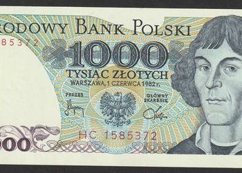 POLSKA 1000 złotych 1982 - HC - KOPERNIK - STAN UNC