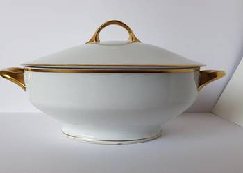 Porcelanowa waza OHME ze złoceniami, stara porcelana