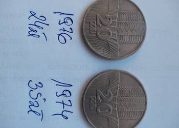 Monety 20 zł Kłosy 1973 \74 \76 Monety 20 zł Kłosy 1973 \74 \76