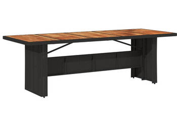Stół ogrodowy z akacjowym blatem czarny 240x90x75 cm WM-365595