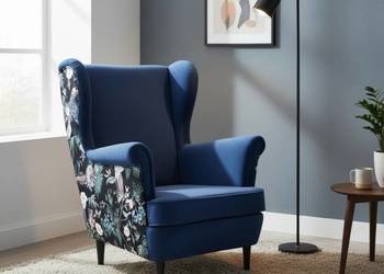 Fotel Uszak Dwukolorowy Pawie, Dostawa 0zł!