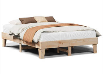 Rama łóżka bez materaca lite drewno sosnowe 150x200 cm WM-855352