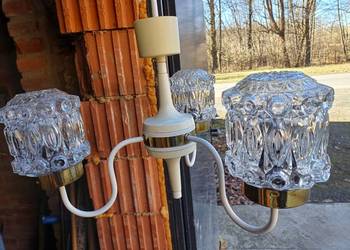 Retro lampa wisząca z 60 tych lat firmy Kamenický Šenov  trzy ramienna