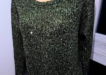 44-46 Atmosphere Swetr cekinowy zielony