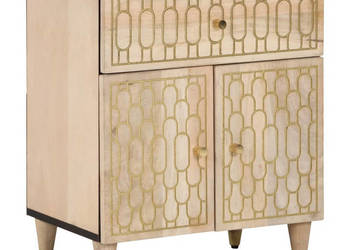 Szafka nocna 50x33x60 cm lite drewno mango WM-358259
