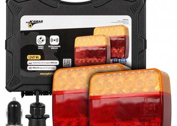 ZESTAW SWIATEŁ PRZYCZEP LAMPY LED WIFI USB MAGNES BEZPZEWODOWE wireless