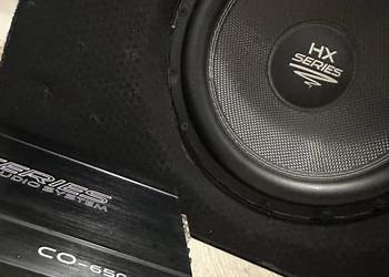 Zestaw wzmacniacz tuba  subwoofer CO-650.1 + AUDIO SYSTEM HX10 SQ