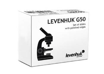 Szkiełka podstawowe Levenhuk G50, 50 sztuk Szkiełka podstawowe Levenhuk G50, 50 sztuk