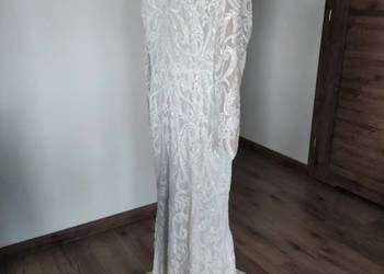 Suknia ślubna 48 4XL Bonprix biała