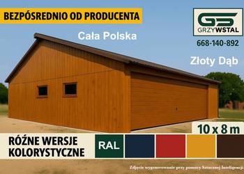 Drewnopodobny GARAŻ BLASZANY - Magazyn - Wiata - Hala  - GRZYWSTAL