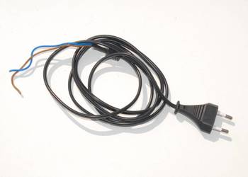 Kabel zasilający przewód z wtyczką 2 x 0,5 mm2 160 cm